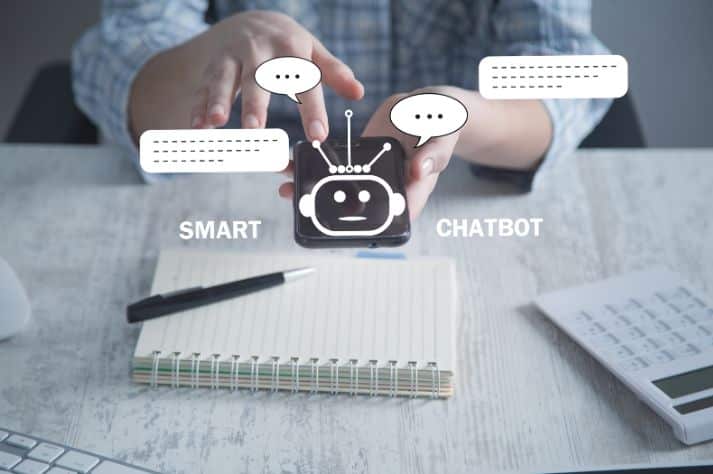 Veranstaltungstechnologien für ein fesselndes Teilnehmererlebnis AI-Chatbot zeigt einen virtuellen Chatbot