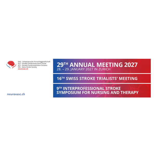 Logo of the 29th Annual Meeting 2027 of the Swiss Stroke Society